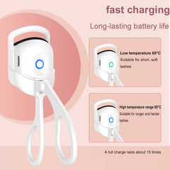 Eyelash Curler Portable Electric Heated Comb Eye Lash Long Lasting Eyelashes Curls Thermal Eyelash Curler Makeup Tools Heated Eyelash Curlers,Rechargeable Electric Eyelash Curler,Handheld Eyelash Heat.