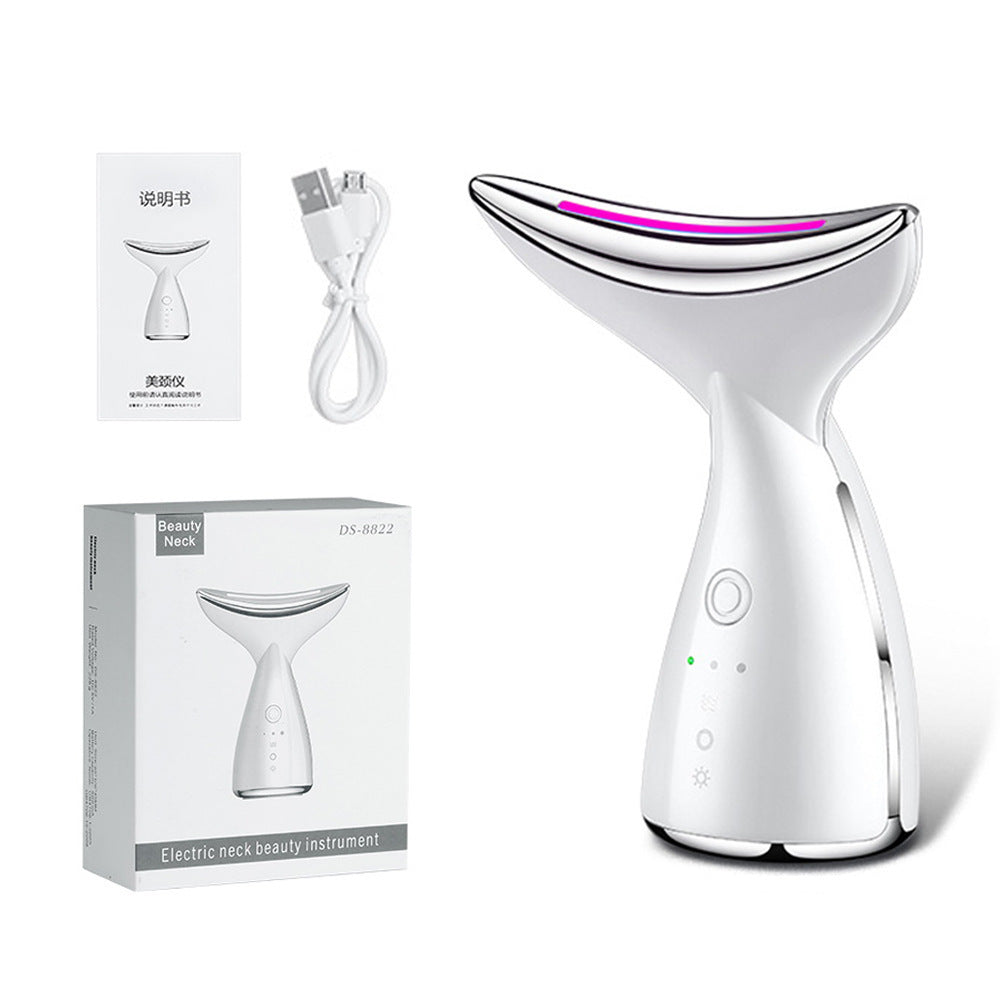 EMS Microcurrent Neck Face Beauty Device With 3 Colors LED Photon Therapy Skin Tighten Reduce Double Chin Face Lifting Devices.