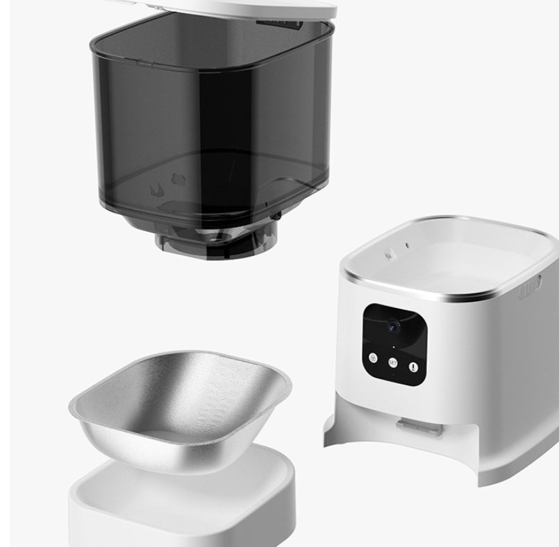 Pet Automatic Feeder Large Capacity Smart Voice Recorder APP Control Timer Feeding Cat Dog Food Dispenser With WiFi Pet Bowl.