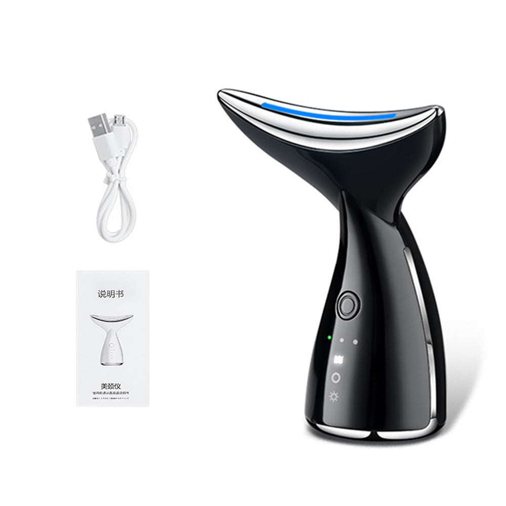 EMS Microcurrent Neck Face Beauty Device With 3 Colors LED Photon Therapy Skin Tighten Reduce Double Chin Face Lifting Devices.