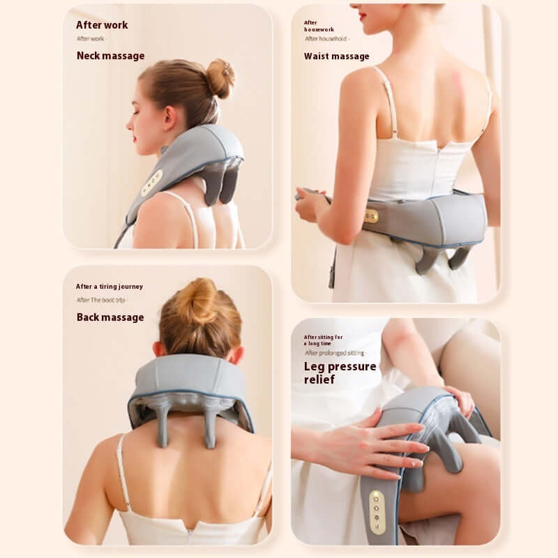 Neck Massager Dredge Kneading Hot Compress Multifunctional - zaranest