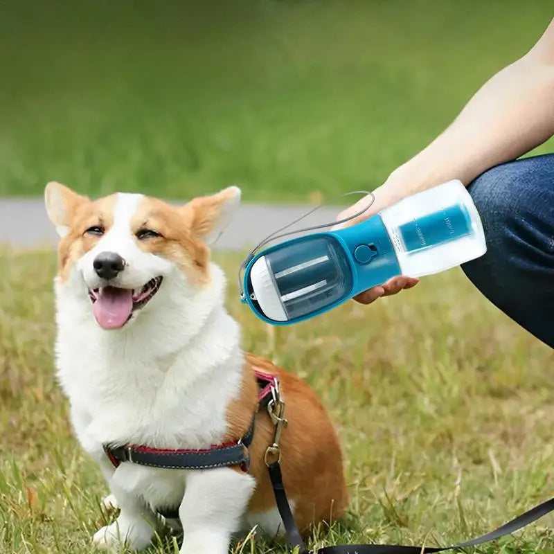 Dog Water Cup Drinking Food Garbage Bag Three-in-one Portable Small Multi-functional Pet Cups Pets Supplies.