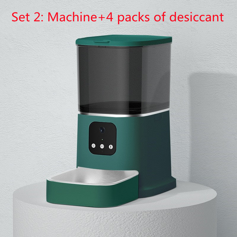 Pet Automatic Feeder Large Capacity Smart Voice Recorder APP Control Timer Feeding Cat Dog Food Dispenser With WiFi Pet Bowl.