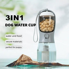 Dog Water Cup Drinking Food Garbage Bag Three-in-one Portable Small Multi-functional Pet Cups Pets Supplies.