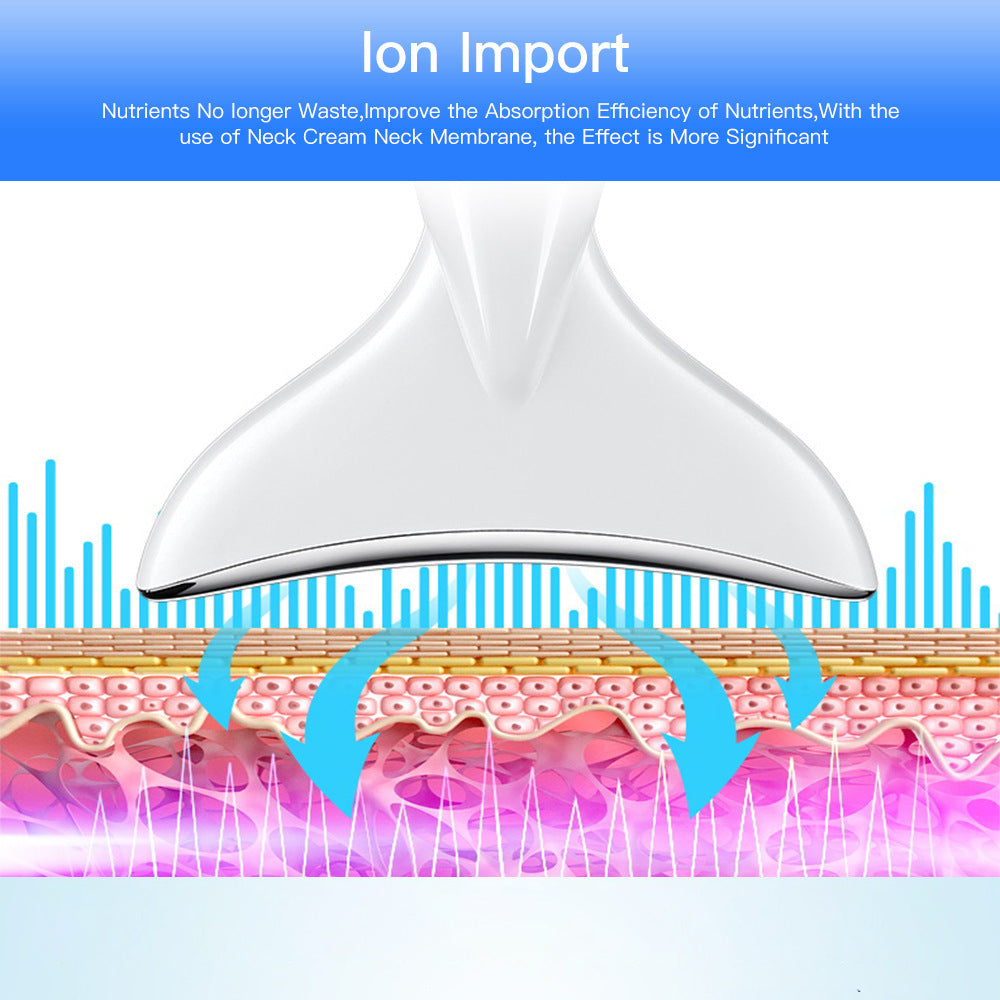 EMS Microcurrent Neck Face Beauty Device With 3 Colors LED Photon Therapy Skin Tighten Reduce Double Chin Face Lifting Devices.