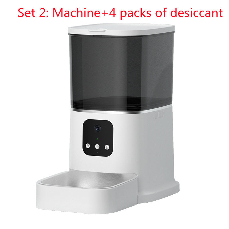 Pet Automatic Feeder Large Capacity Smart Voice Recorder APP Control Timer Feeding Cat Dog Food Dispenser With WiFi Pet Bowl.