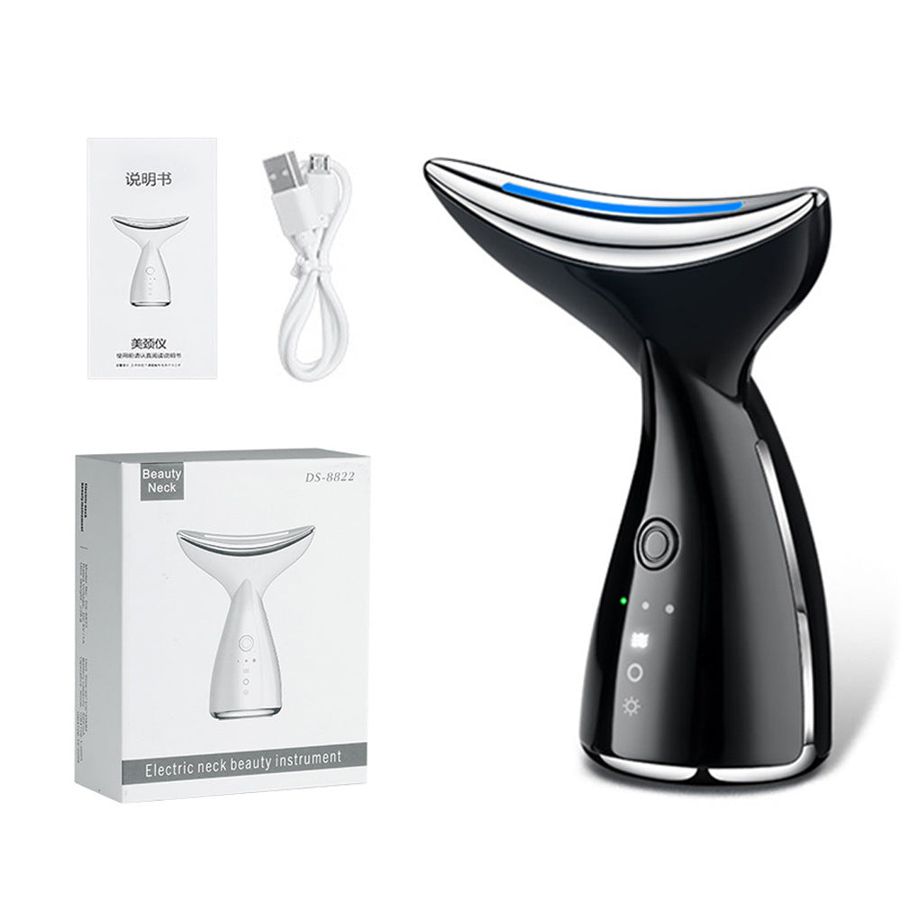 EMS Microcurrent Neck Face Beauty Device With 3 Colors LED Photon Therapy Skin Tighten Reduce Double Chin Face Lifting Devices.